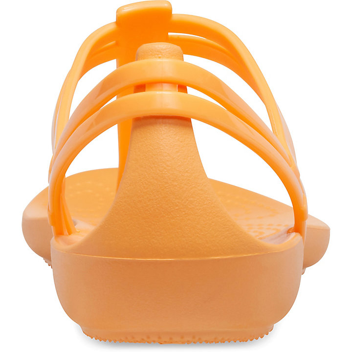 Sandálias Crocs Feminina Outlet - Isabella T-Strap Sandal Isabella T-Strap  Laranja Portugal